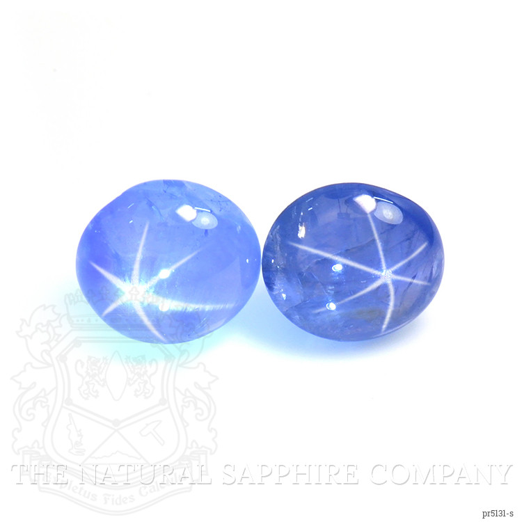 5.27 Ct.Tw. Blue Star Sapphire Pair from Burma (Myanmar)