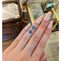 5.27&nbsp;Ct.Tw.Total Carat Weight Blue Star Sapphire Pair from Burma (Myanmar) Life Style