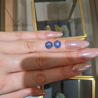 5.27&nbsp;Ct.Tw.Total Carat Weight Blue Star Sapphire Pair from Burma (Myanmar) Life Style