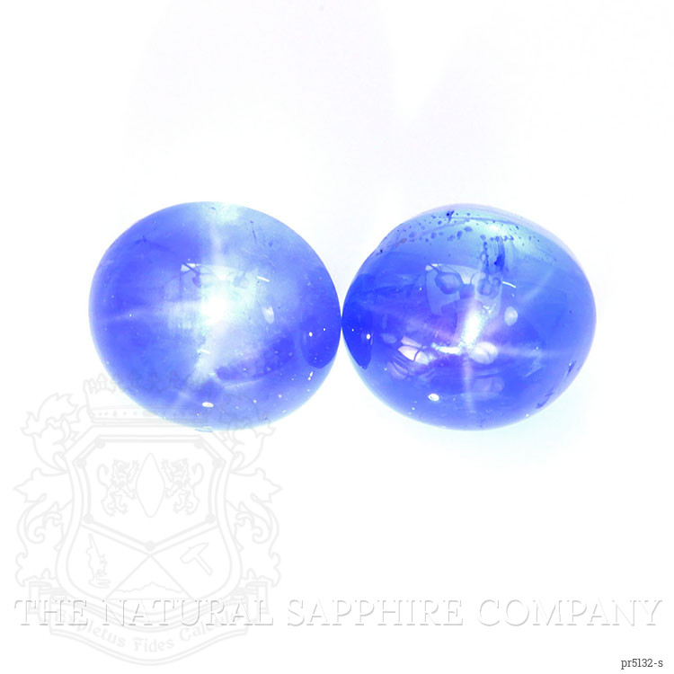 6.22 Ct.Tw. Blue Star Sapphire Pair from Burma (Myanmar)
