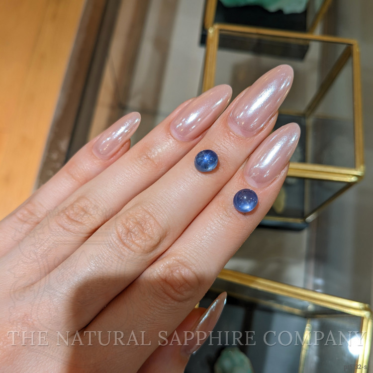 6.22 Ct.Tw. Blue Star Sapphire Pair from Burma (Myanmar)