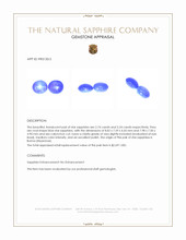 5.98 Ct.Tw.Total Carat Weight Blue Star Sapphire Pair from Burma (Myanmar) Appraisal