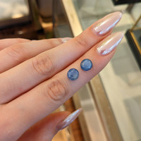 5.98&nbsp;Ct.Tw.Total Carat Weight Blue Star Sapphire Pair from Burma (Myanmar) Life Style