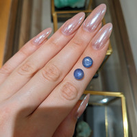 5.98&nbsp;Ct.Tw.Total Carat Weight Blue Star Sapphire Pair from Burma (Myanmar) Life Style