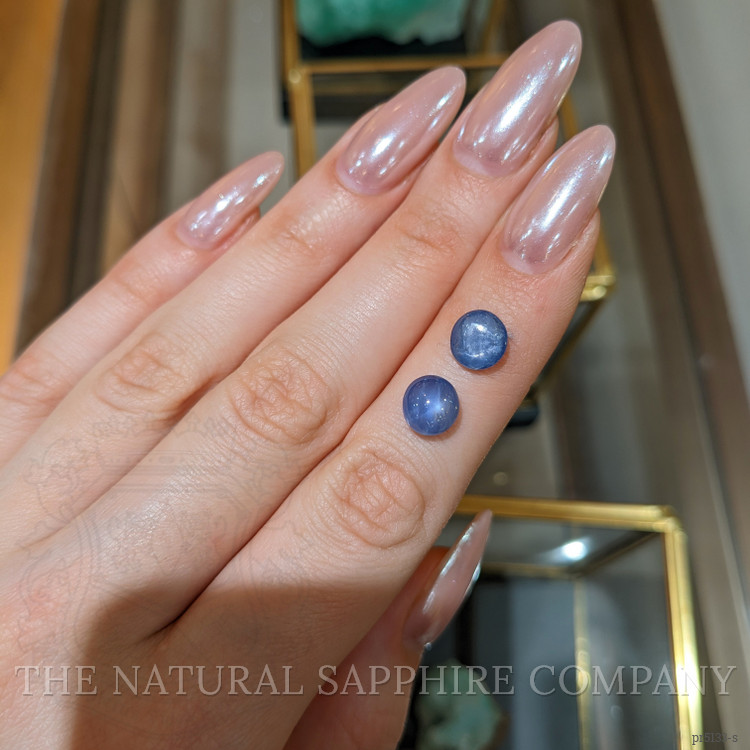 5.98 Ct.Tw. Blue Star Sapphire Pair from Burma (Myanmar)