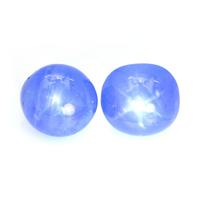 6.97&nbsp;Ct.Tw.Total Carat Weight Blue Star Sapphire Pair from Burma (Myanmar) Video