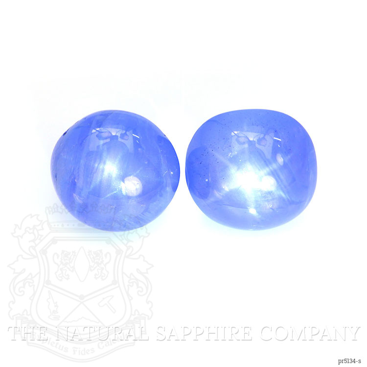 6.97 Ct.Tw. Blue Star Sapphire Pair from Burma (Myanmar)