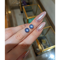 6.97&nbsp;Ct.Tw.Total Carat Weight Blue Star Sapphire Pair from Burma (Myanmar) Life Style
