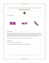 0.48 Ct.Tw.Total Carat Weight Purple Sapphire Pair from Ceylon (Sri Lanka) Appraisal