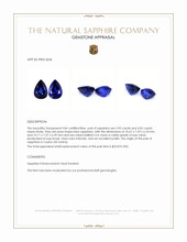 7.97 Ct.Tw.Total Carat Weight Blue Sapphire Pair from Ceylon (Sri Lanka) Appraisal