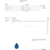 7.97&nbsp;Ct.Tw.Total Carat Weight Blue Sapphire Pair from Ceylon (Sri Lanka) Scan Report