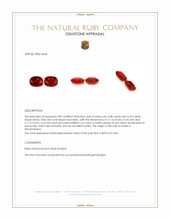 10.18 Ct.Tw.Total Carat Weight Ruby Pair from Mozambique Appraisal