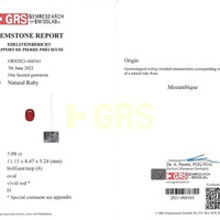 10.18 Ct.Tw.Total Carat Weight Ruby Pair from Mozambique Scan Report