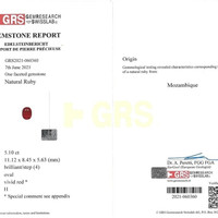 10.18 Ct.Tw.Total Carat Weight Ruby Pair from Mozambique Scan Report