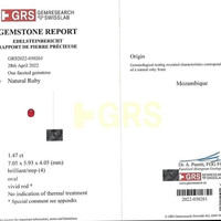 2.90 Ct.Tw.Total Carat Weight Ruby Pair from Mozambique Scan Report