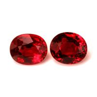 2.90 Ct.Tw.Total Carat Weight Ruby Pair from Mozambique Video