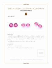 2.35 Ct.Tw.Total Carat Weight Pink Sapphire Pair from Ceylon (Sri Lanka) Appraisal