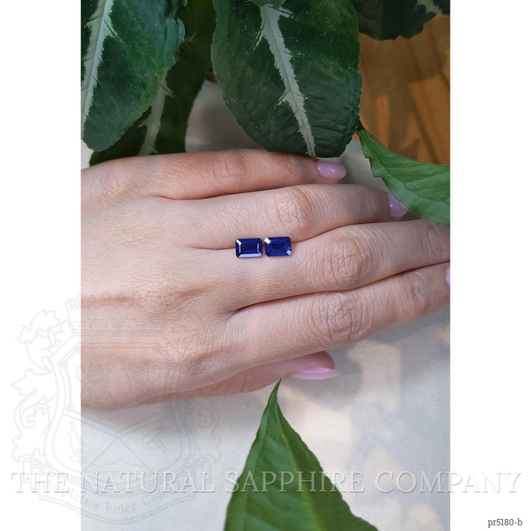 2.51 Ct.Tw. Blue Sapphire Pair from Ceylon (Sri Lanka)