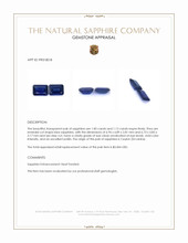 2.12&nbsp;Ct.Tw.Total Carat Weight Blue Sapphire Pair from Ceylon (Sri Lanka) Appraisal