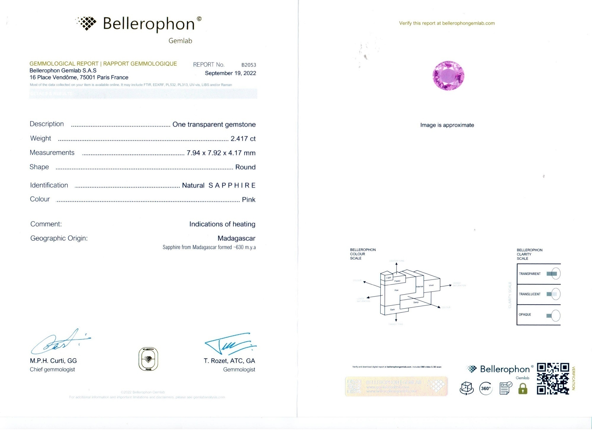 4.70 Ct.Tw. Pink Sapphire Pair from Madagascar