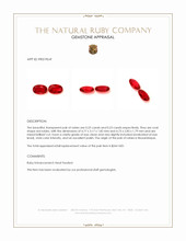 0.48 Ct.Tw.Total Carat Weight Ruby Pair from Mozambique Appraisal