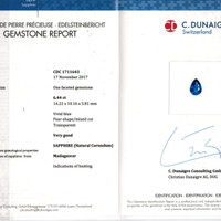 12.56&nbsp;Ct.Tw.Total Carat Weight Blue Sapphire Pair from Madagascar Scan Report