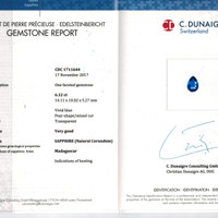 12.56&nbsp;Ct.Tw.Total Carat Weight Blue Sapphire Pair from Madagascar Scan Report