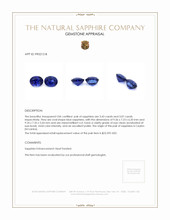 6.50 Ct.Tw.Total Carat Weight Blue Sapphire Pair from Ceylon (Sri Lanka) Appraisal