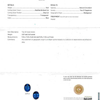 6.50 Ct.Tw.Total Carat Weight Blue Sapphire Pair from Ceylon (Sri Lanka) Scan Report