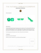 3.72 Ct.Tw.Total Carat Weight Emerald Pair from Zambia Appraisal