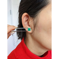 3.72 Ct.Tw.Total Carat Weight Emerald Pair from Zambia Life Style