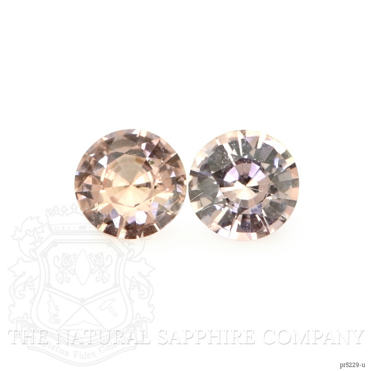 0.76 Ct.Tw. Peach Sapphire Pair from Ceylon (Sri Lanka)