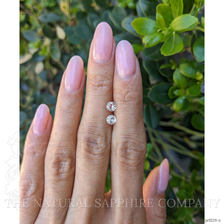 0.76 Ct.Tw. Peach Sapphire Pair from Ceylon (Sri Lanka)
