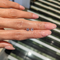 0.76&nbsp;Ct.Tw.Total Carat Weight Peach Sapphire Pair from Ceylon (Sri Lanka) Life Style