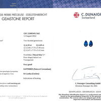 8.48&nbsp;Ct.Tw.Total Carat Weight Blue Sapphire Pair from Ceylon (Sri Lanka) Scan Report