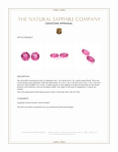 3.01 Ct.Tw.Total Carat Weight Pink Sapphire Pair from Ceylon (Sri Lanka) Appraisal