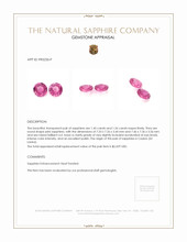 3.01 Ct.Tw.Total Carat Weight Pink Sapphire Pair from Ceylon (Sri Lanka) Appraisal