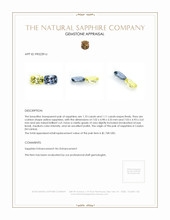 2.21 Ct.Tw.Total Carat Weight Yellow Sapphire Pair from Ceylon (Sri Lanka) Appraisal