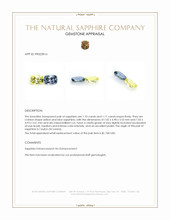 2.21 Ct.Tw.Total Carat Weight Yellow Sapphire Pair from Ceylon (Sri Lanka) Appraisal