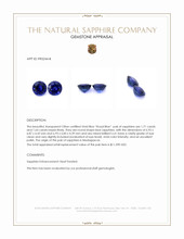 3.35 Ct.Tw.Total Carat Weight Blue Sapphire Pair from Madagascar Appraisal