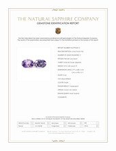 1.64 Ct.Tw.Total Carat Weight Purple Sapphire Pair from Ceylon (Sri Lanka) Scan Report