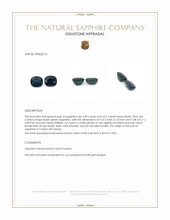 8.01 Ct.Tw.Total Carat Weight Bluish Green Sapphire Pair from Ceylon (Sri Lanka) Appraisal