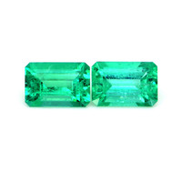 1.77 Ct.Tw.Total Carat Weight Emerald Pair from Colombia Video
