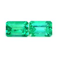 1.77 Ct.Tw.Total Carat Weight Emerald Pair from Colombia Video