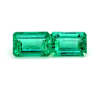 3.41 Ct.Tw.Total Carat Weight Emerald Pair from Colombia Video