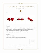 1.20 Ct.Tw.Total Carat Weight Ruby Pair from Tanzania Appraisal