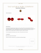1.26 Ct.Tw.Total Carat Weight Ruby Pair from Tanzania Appraisal