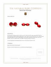 1.19 Ct.Tw.Total Carat Weight Ruby Pair from Tanzania Appraisal