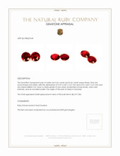 1.32 Ct.Tw.Total Carat Weight Ruby Pair from Tanzania Appraisal