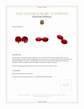 1.24 Ct.Tw.Total Carat Weight Ruby Pair from Tanzania Appraisal